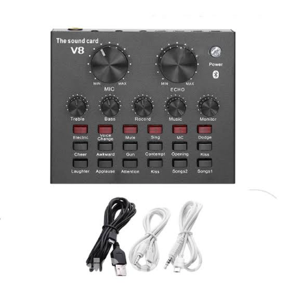 BM-800 Microphone + V8 Sound Card | Full Box